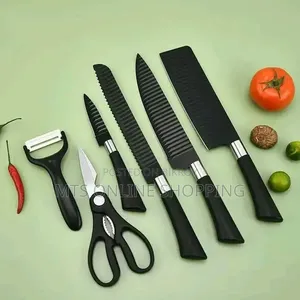Premium Zepter 6 PCS Kitchen Knife Set - Black Non-Stick Coating