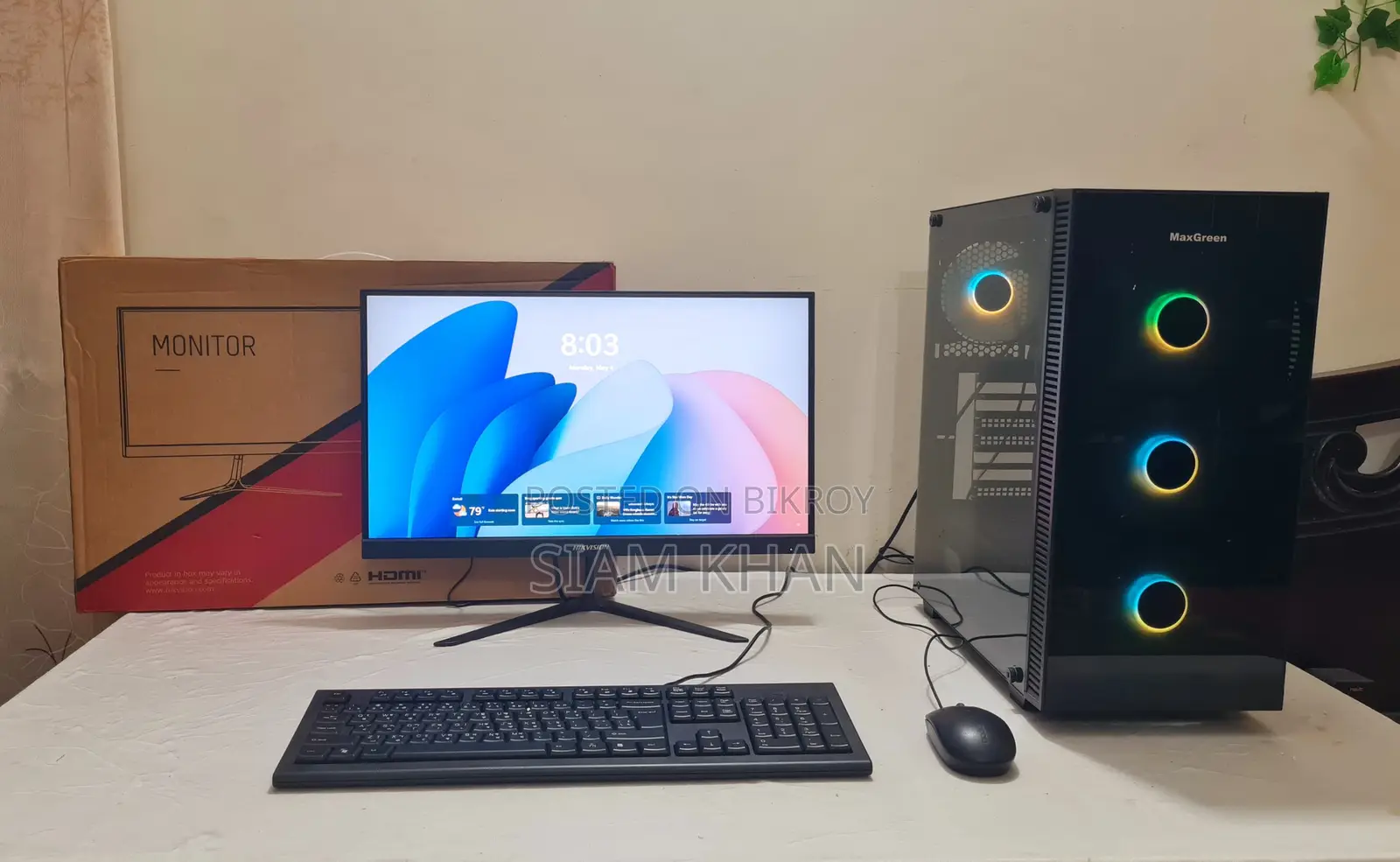 Desktop Computer MSI Model 8GB Intel Core I5 SSD 256GB