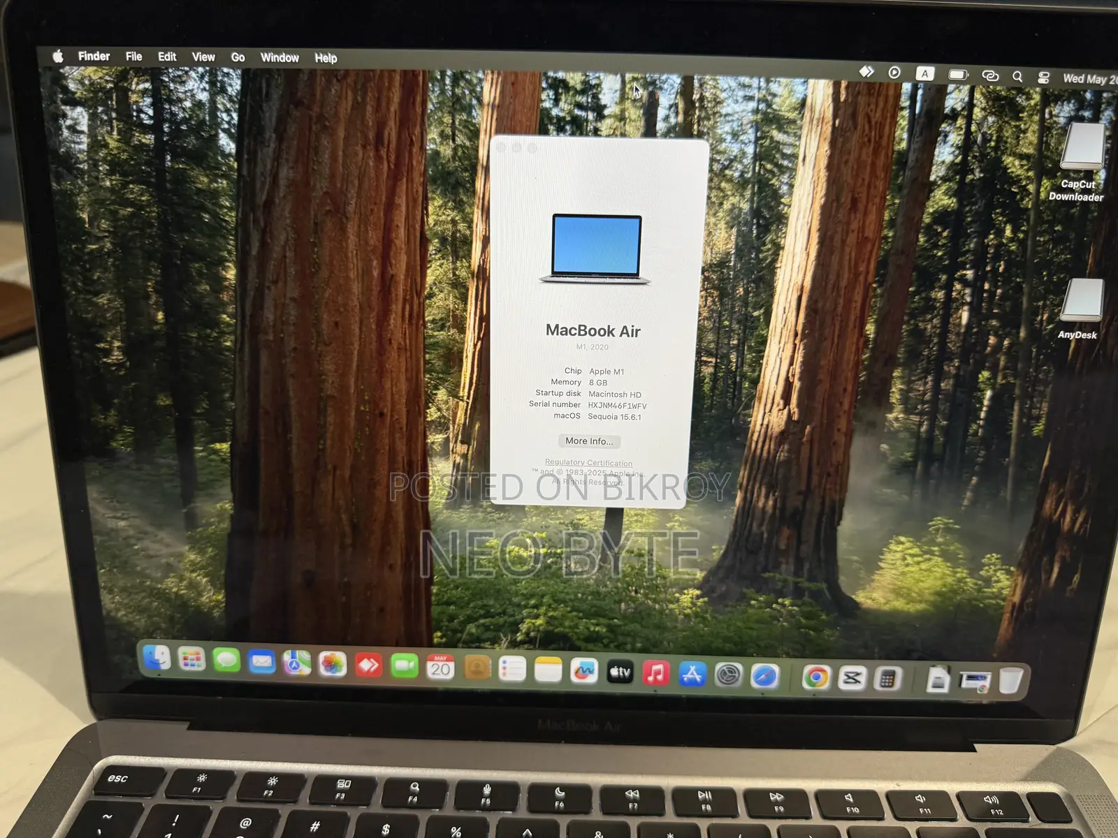 Laptop Apple MacBook Air 2020 M1 8GB Apple M1 SSD 256GB