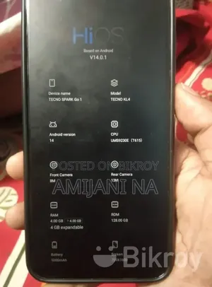 Tecno Spark Go 128 GB Blue