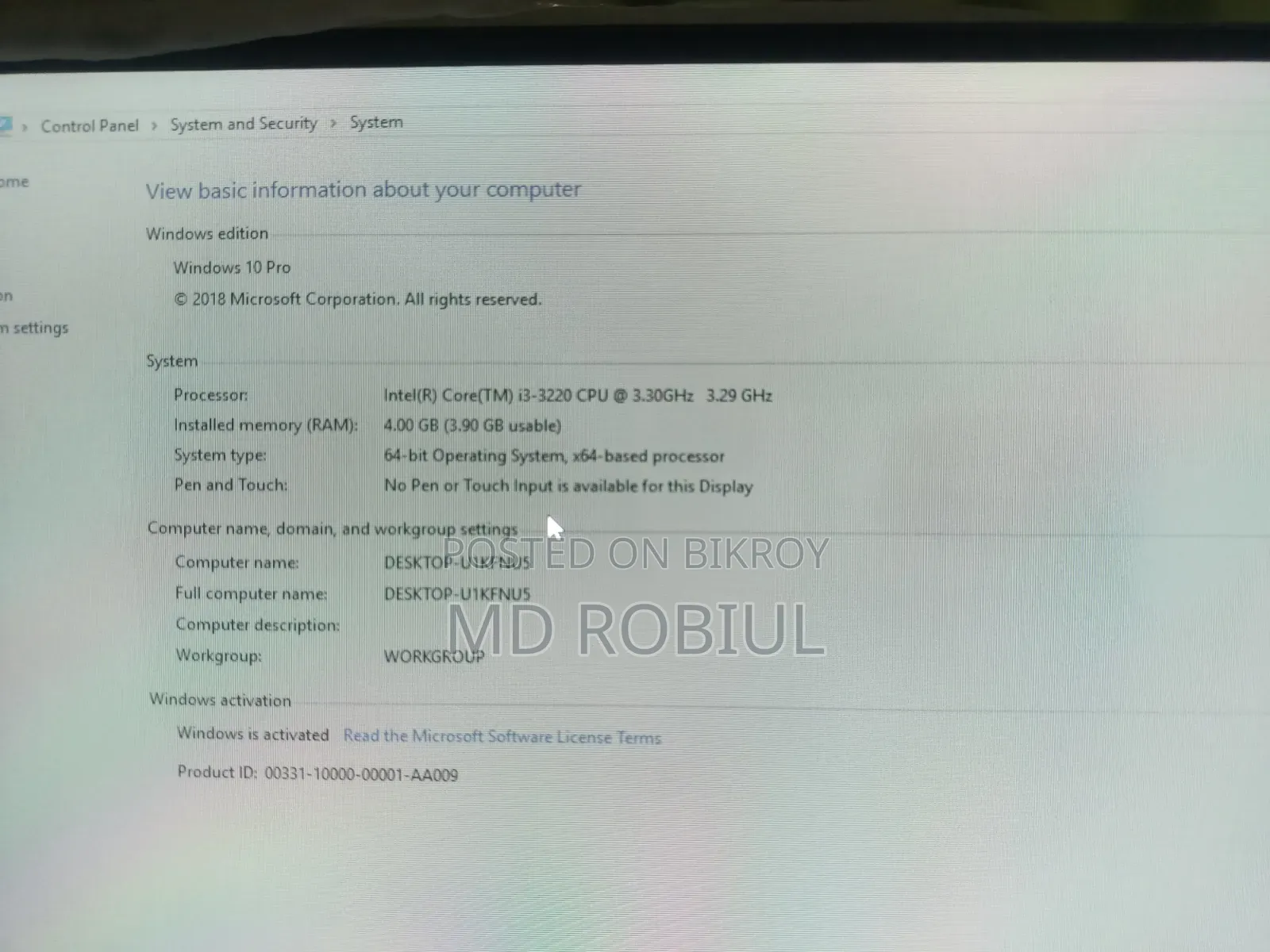 Intel(R)Core(Tm)I3