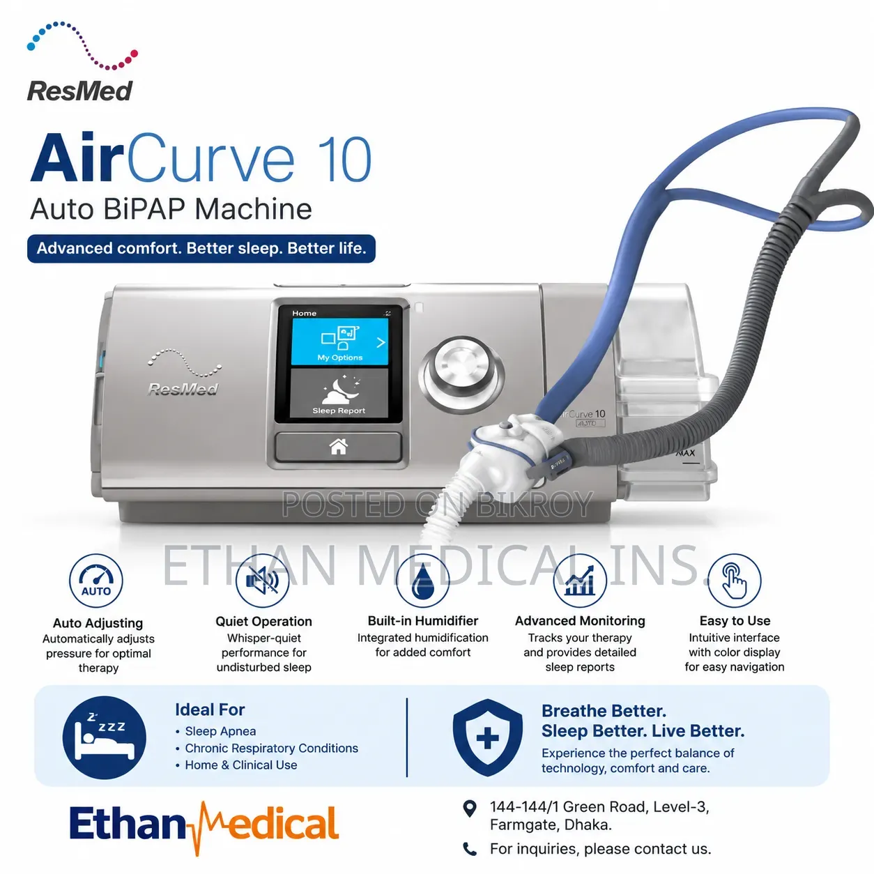Resmed Aircurve 10 Auto Bipap Machine