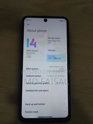 Xiaomi Redmi Note 9 Pro 64 GB Blue