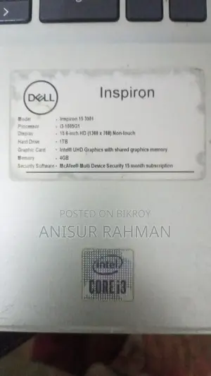 Laptop Dell Inspiron 15 4GB Intel Core I3 HDD 1T