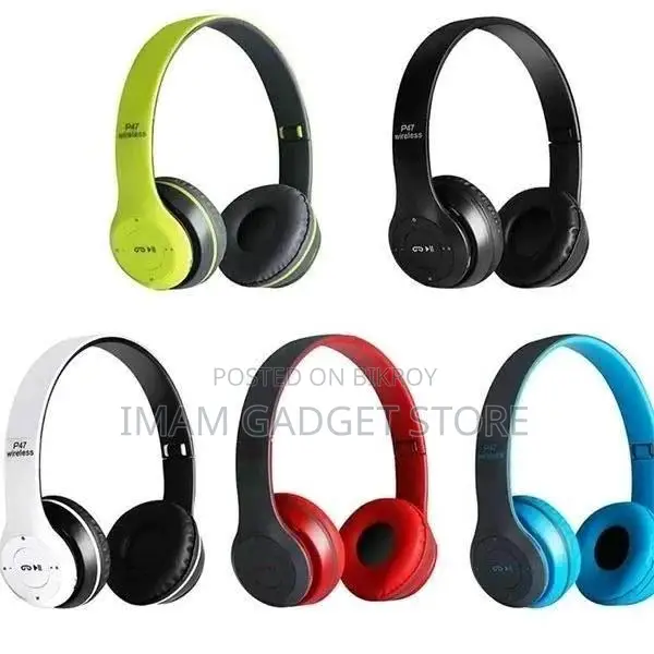 P47 Wireless Bluetooth Stereo Headphone With Fm, Sd Card Mic