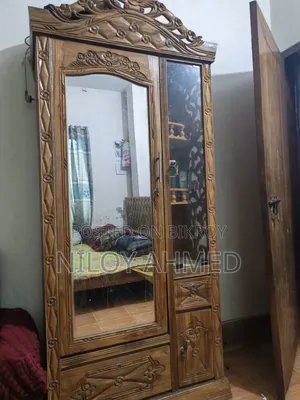 Bed, Showcase, and Dressing Table for Sale Together