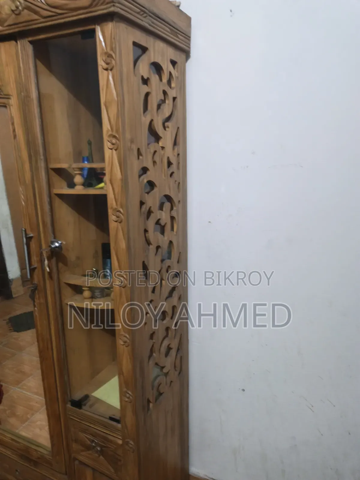 Bed, Showcase, and Dressing Table for Sale Together