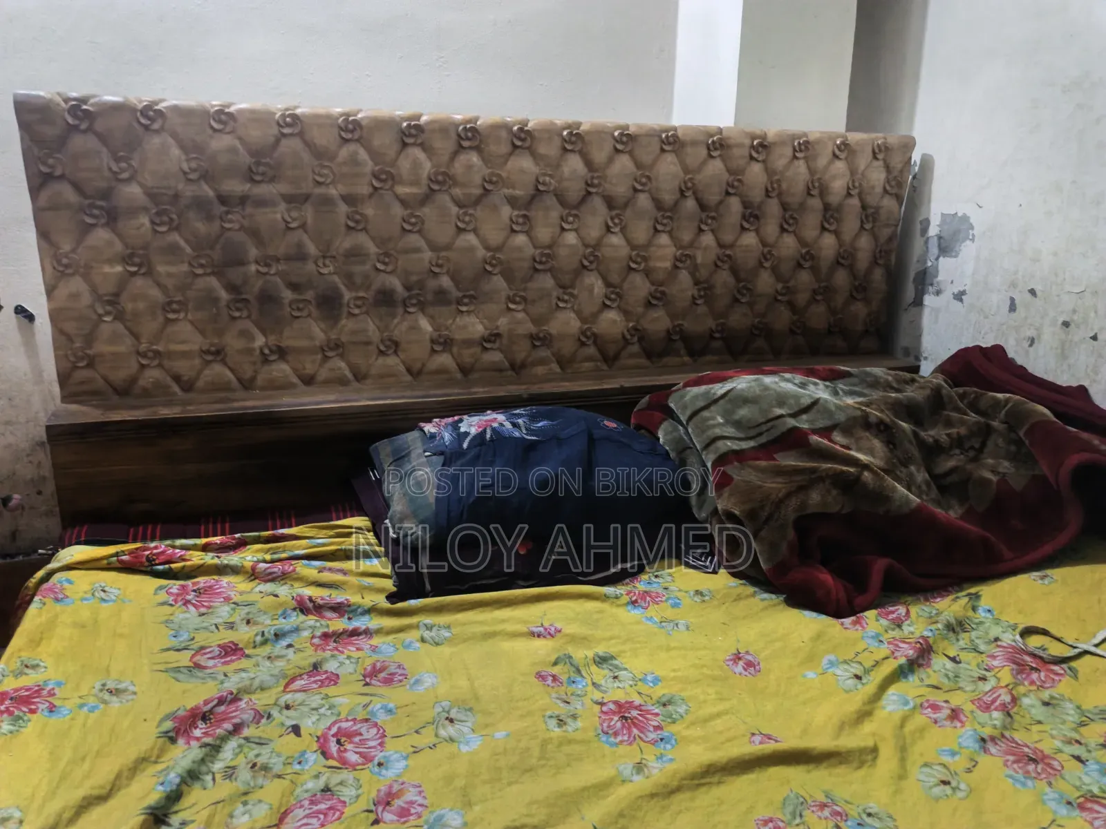 Bed, Showcase, and Dressing Table for Sale Together