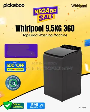Whirlpool 9.5 Kg 360 Bloom Wash Pro-H Graphite Washing Machine