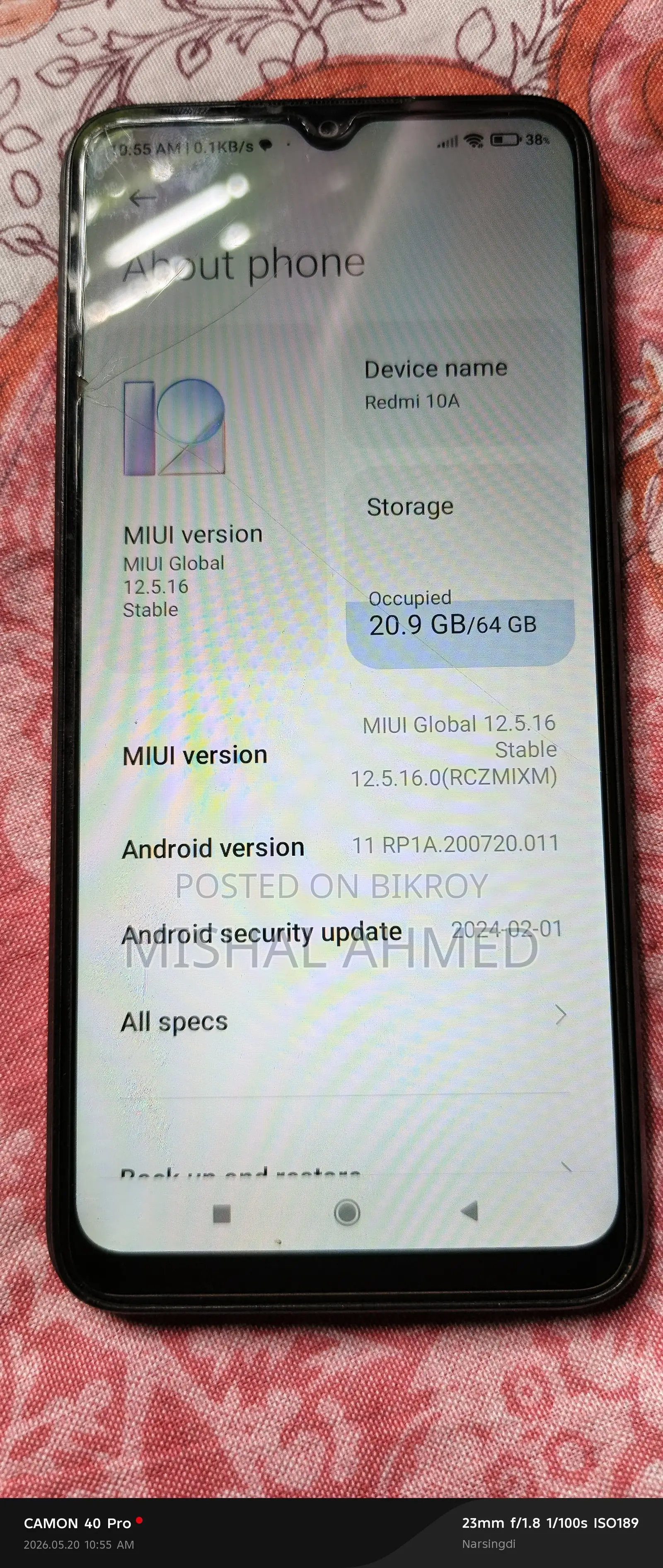 Xiaomi Redmi 10A 64 GB Black