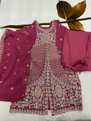 Deep Pink Baby Girl 3 Piece Salwar Kameez Set Heavy Embroidered