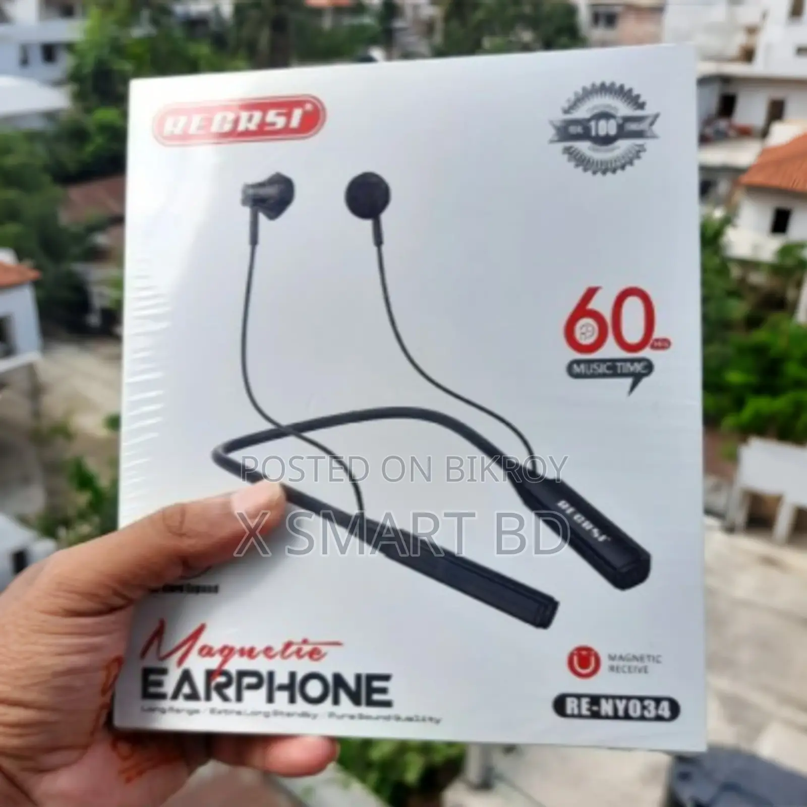 Recrsi Re-ny034 Tf Card Expand Wireless Bluetooth Neckband
