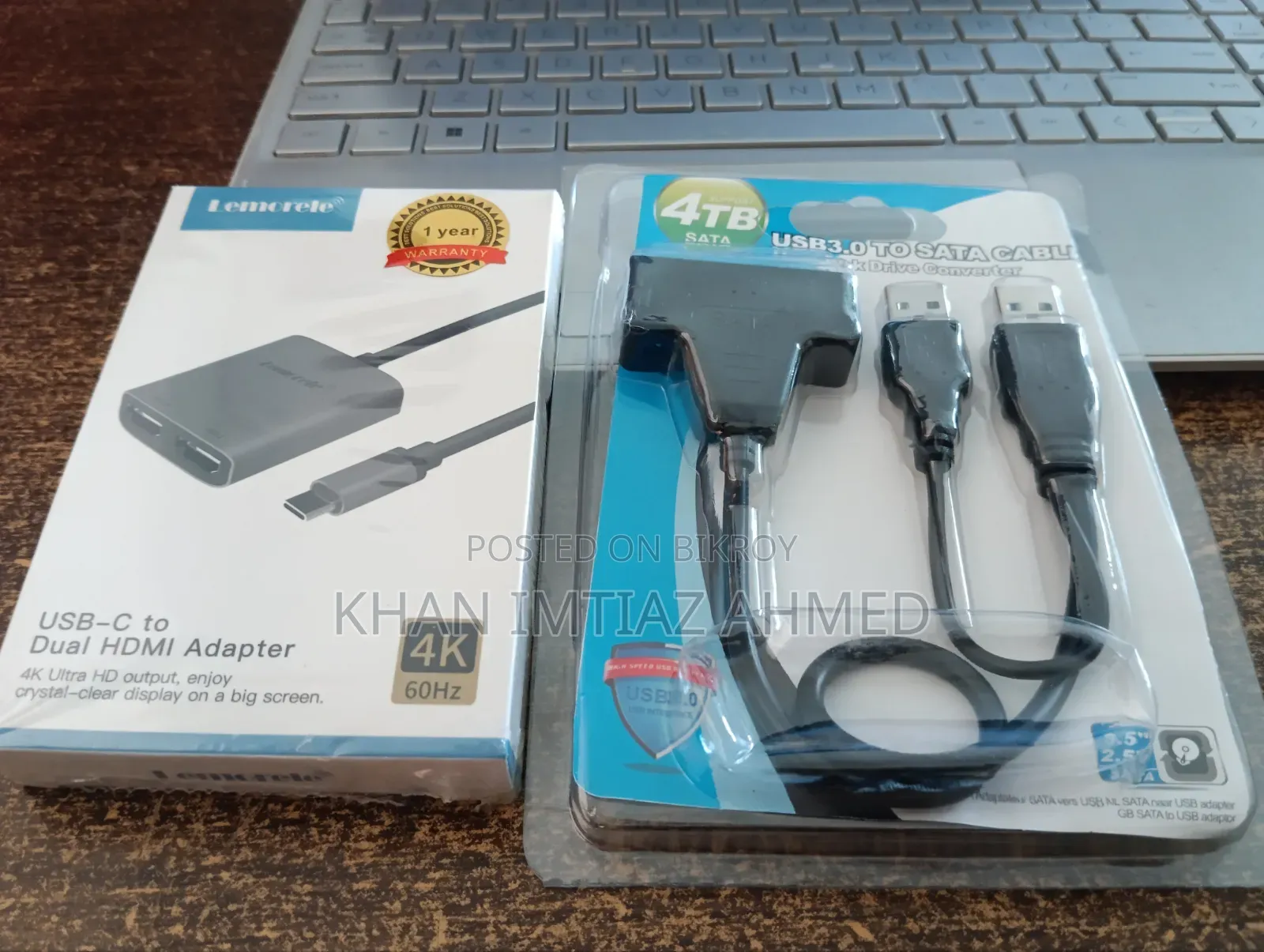 Lemorele Usb-C to Dual Hdmi Adapter Usb 3.0 to Sata Converter Cable