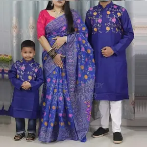 বাচ্চা সহ কাপড় ড্রেস(ফ্যামিলি কম্বো)