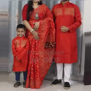 বাচ্চা সহ কাপড় ড্রেস(ফ্যামিলি কম্বো)