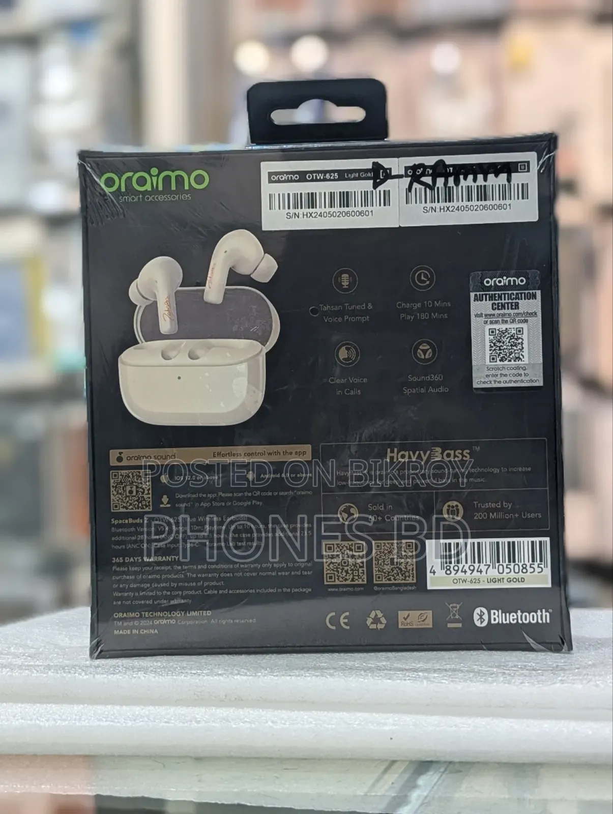 Oraimo Spacebuds Z ANC TWS Earbuds (Otw-625)