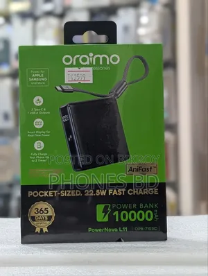 Oraimo Powernova L11 10000mah 22.5w পাওয়ার ব্যাংক