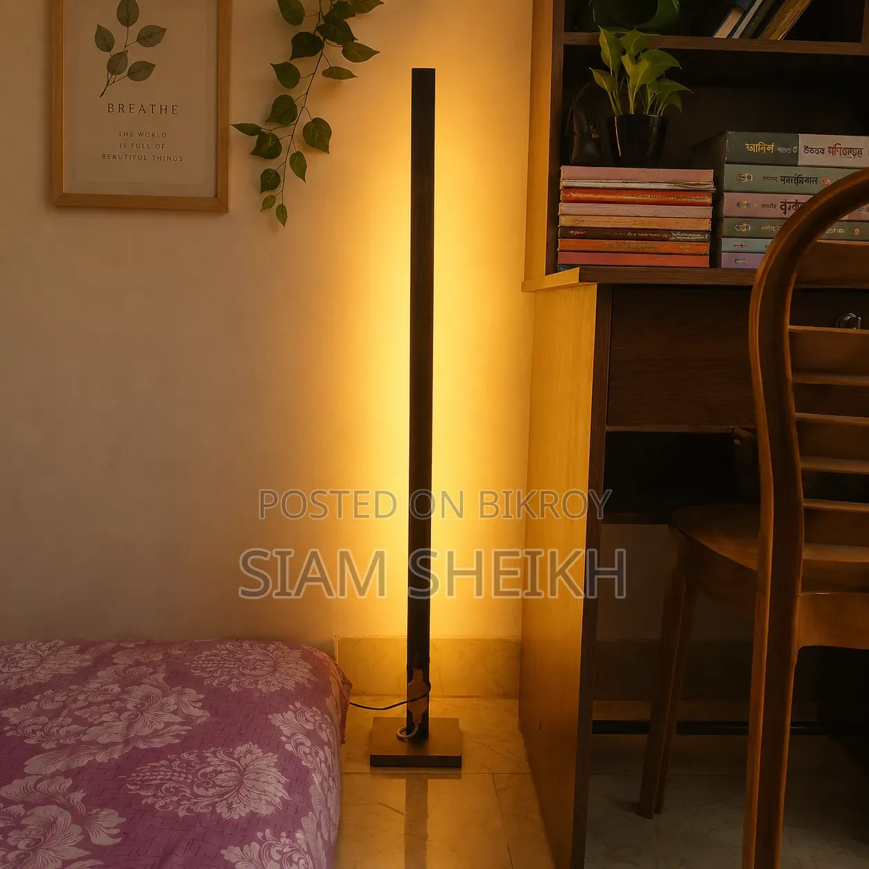 Handmade Warm White LED Light Stand