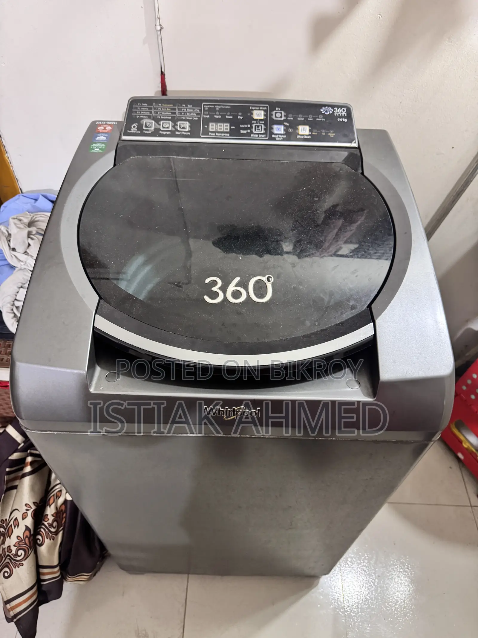 Whirlpool Washing Machine 9 Kg With Hot Water Option