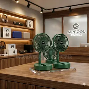 Folding Rechargeable Desk Fan, 3 Speeds Adjustable Height Table Fan