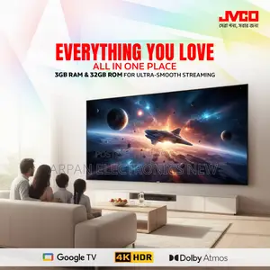 Jvco 32" স্মার্ট ভয়েস কন্ট্রোল টিভি ঈদ স্পেশাল ডিসকাউন্ট
