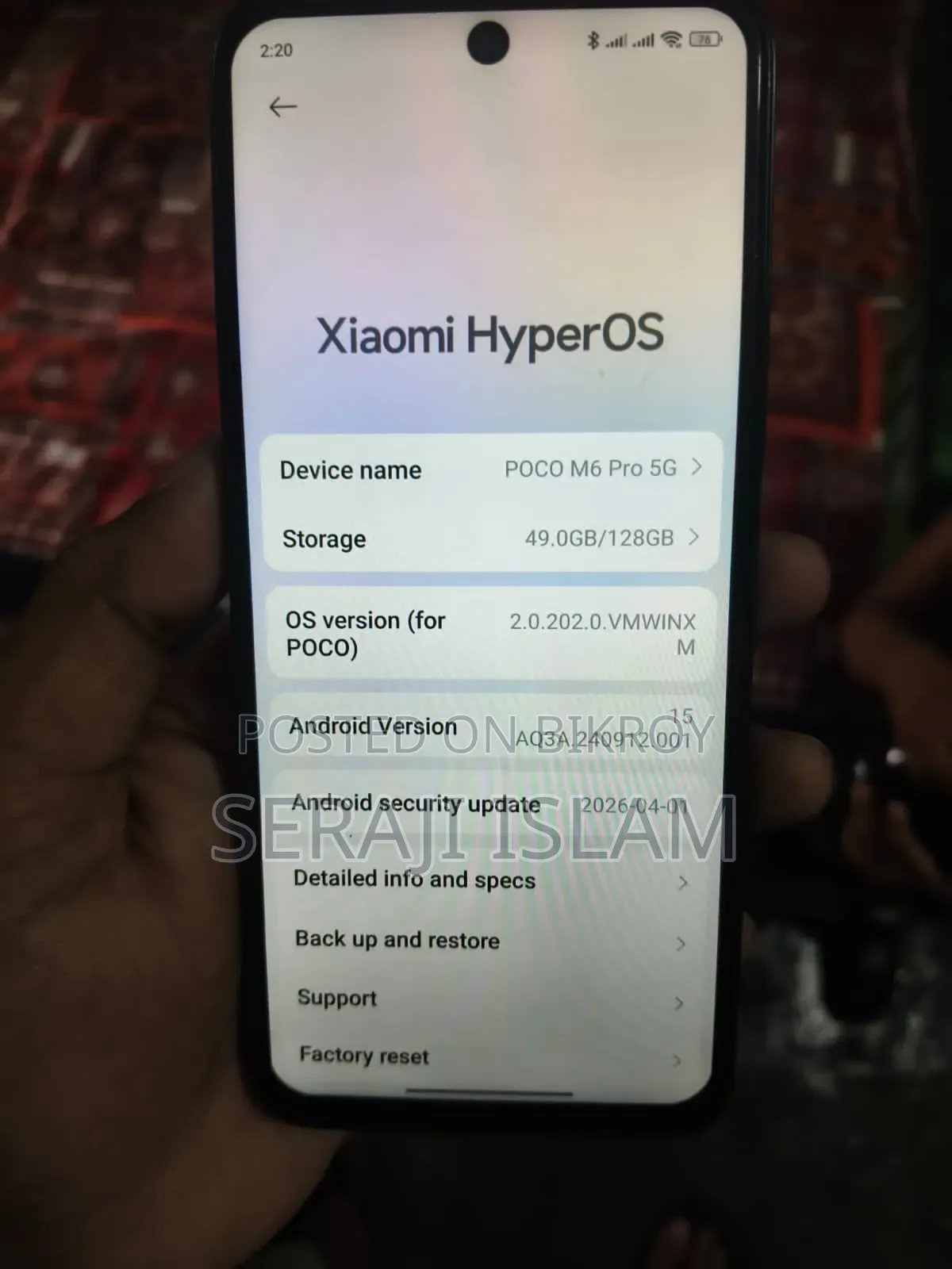 Xiaomi Poco M6 Pro 128 GB Black