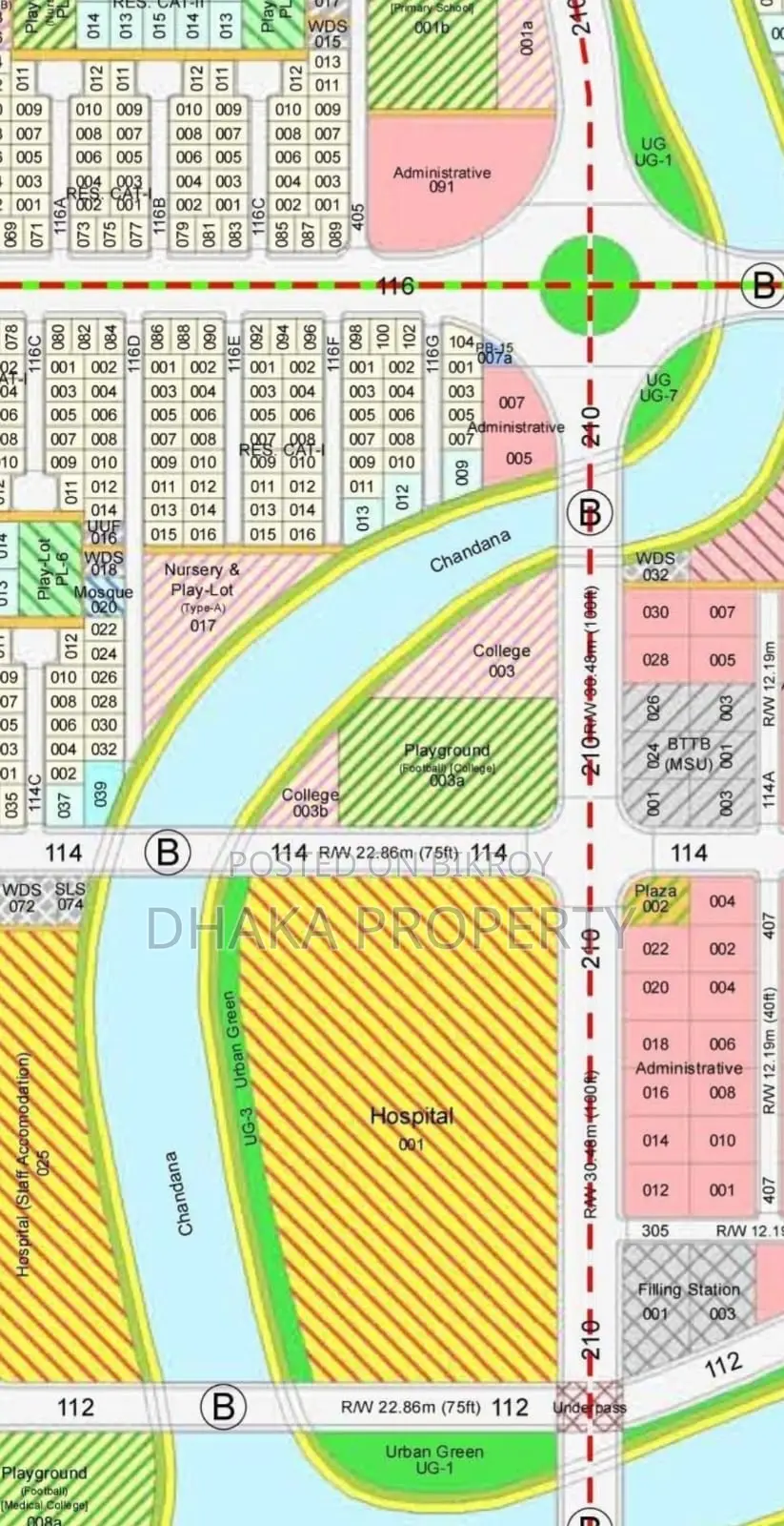Near 100ft 3 Katha Park West Sector-18