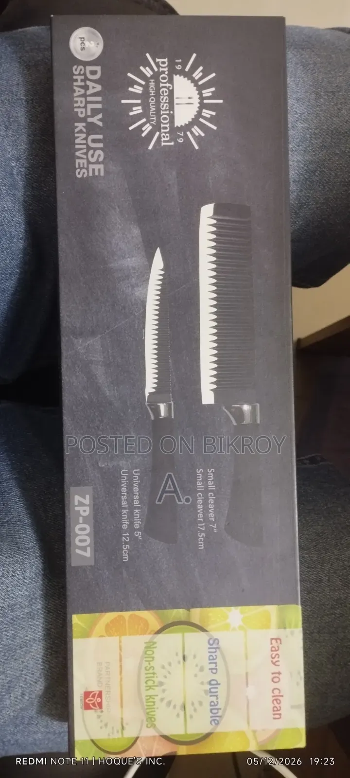 2-piece non-stick knife set.