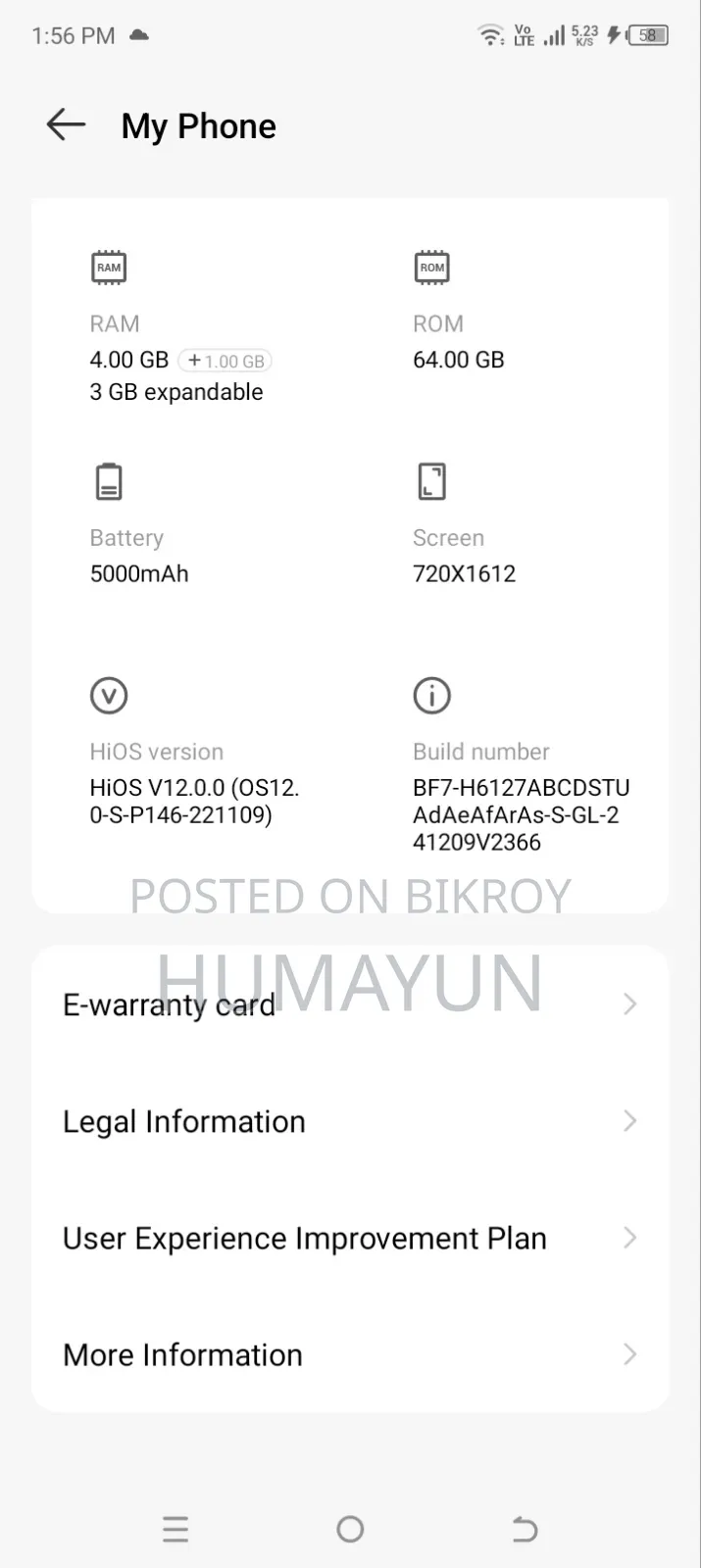Tecno Spark Go 64 GB Gray