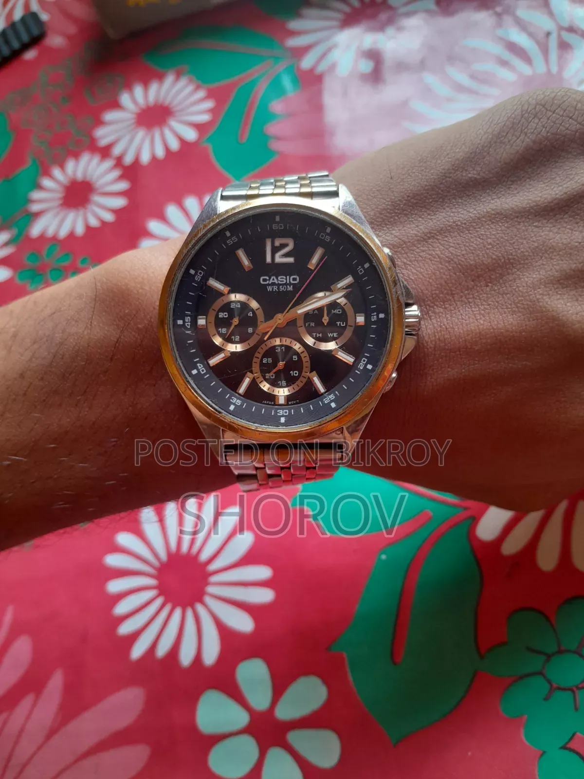 Original Casio WR 50M Multi-Dial Men's Watch (Imported From Dubai)