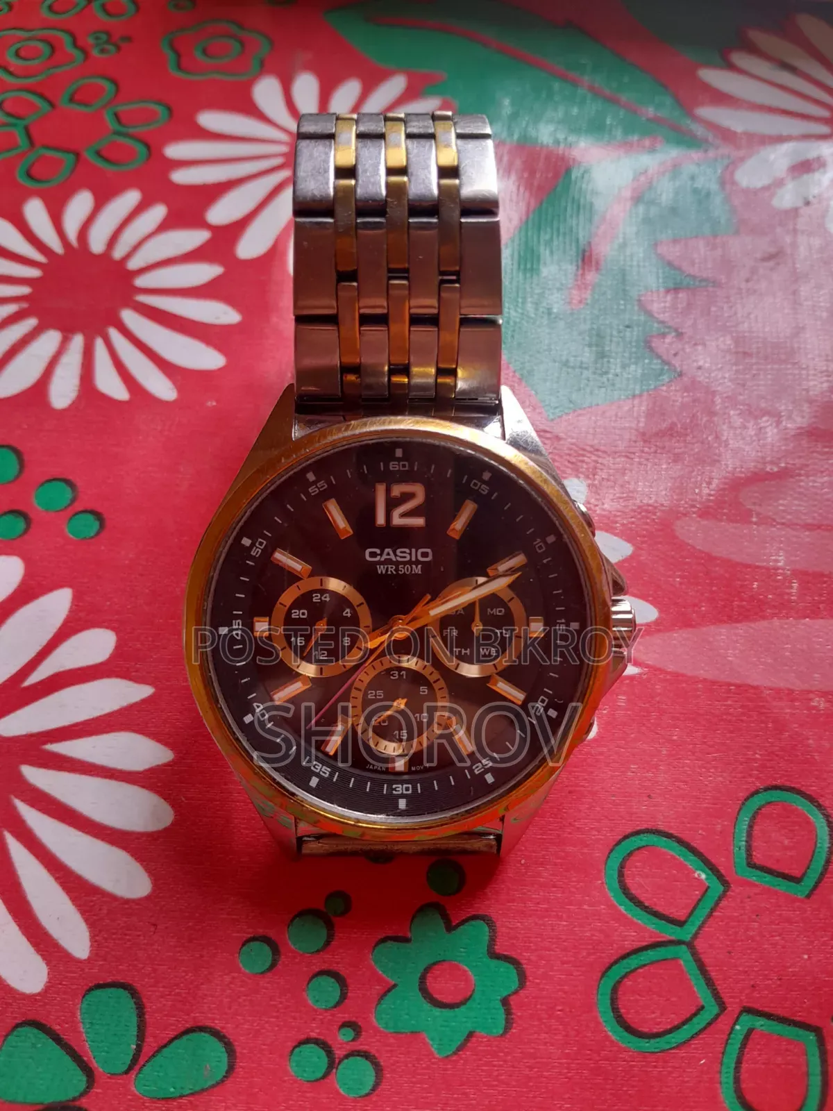 Original Casio WR 50M Multi-Dial Men's Watch (Imported From Dubai)