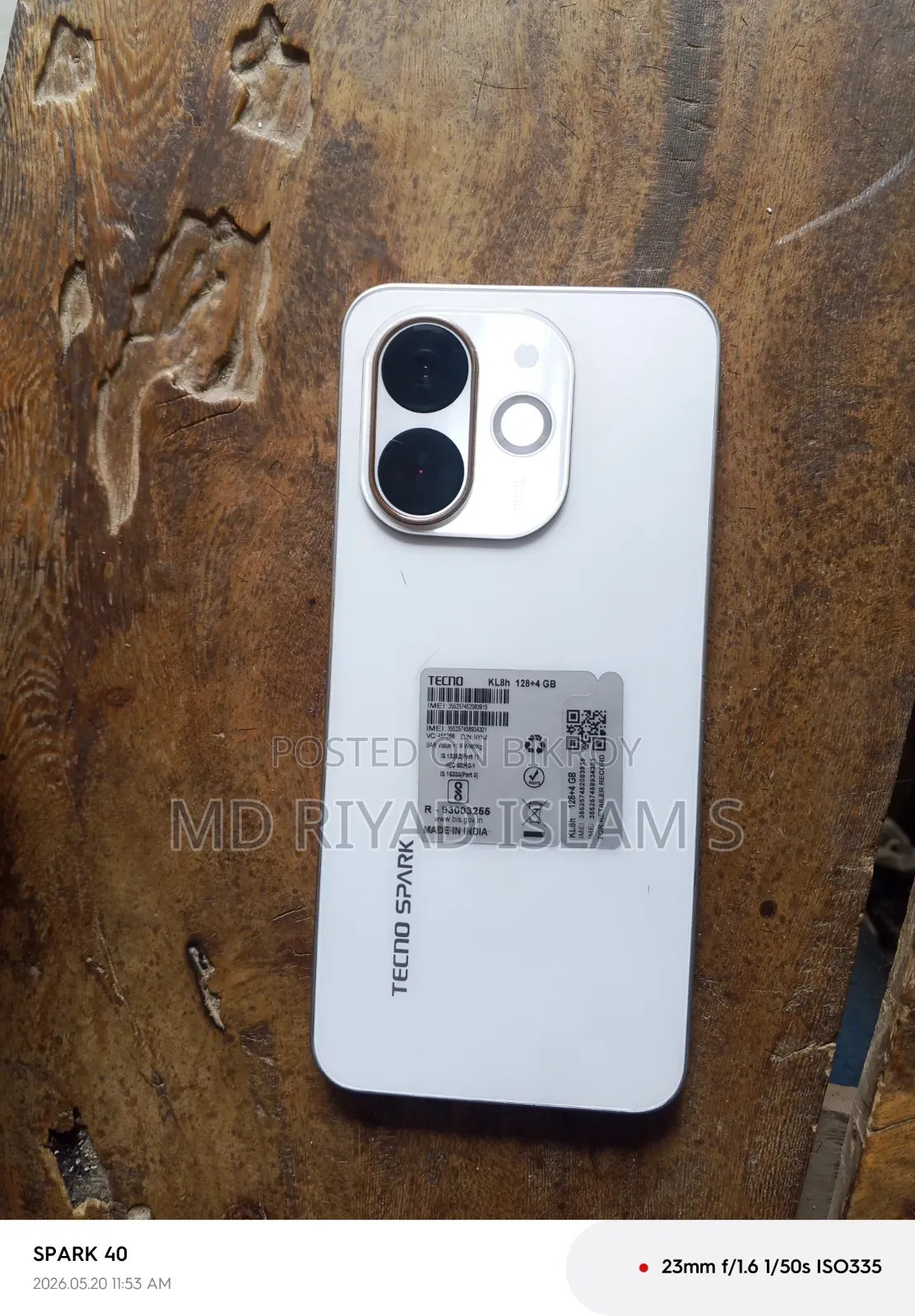 Tecno Spark 30C 128 GB White