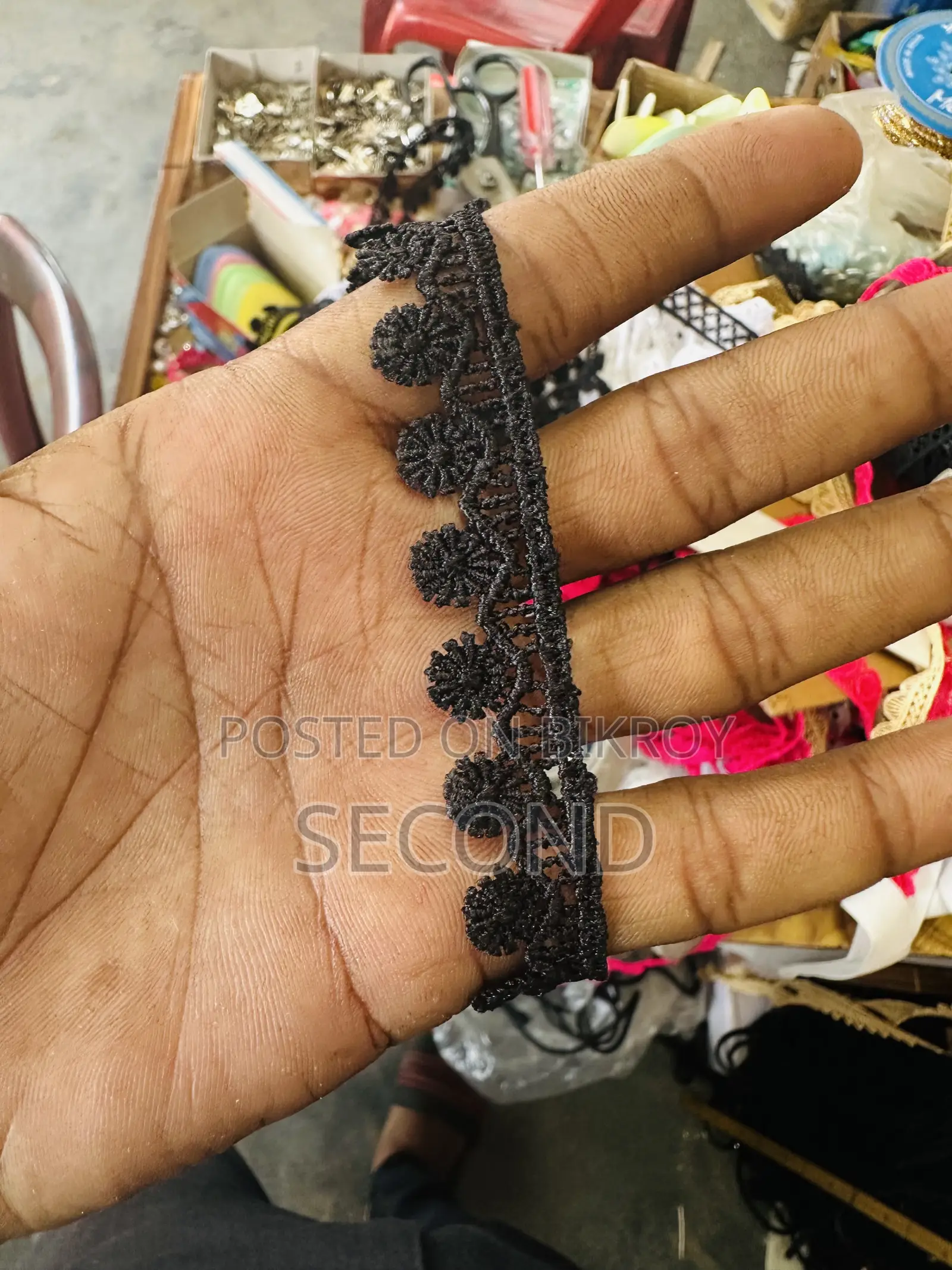 Various Lace Ribbons and Tailoring Supplies Sold by the Yard