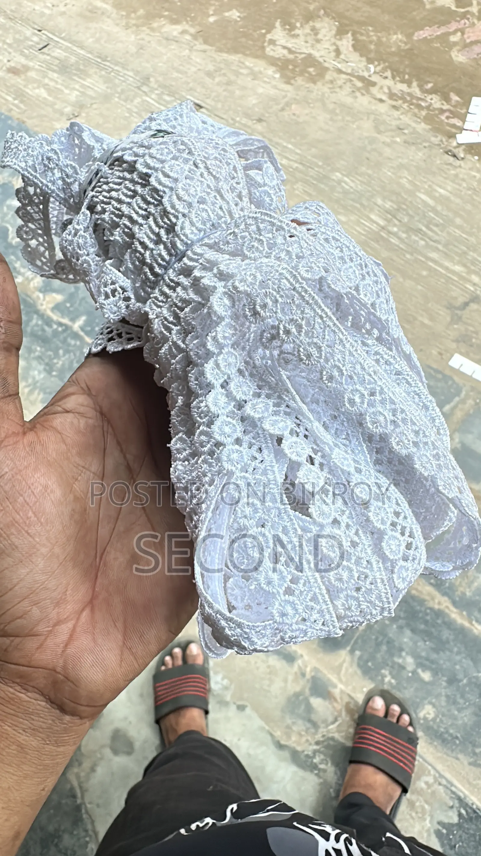 Various Lace Ribbons and Tailoring Supplies Sold by the Yard