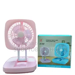 Jk-666 Foldable Rechargeable Fan With Light || Multifunction Fan
