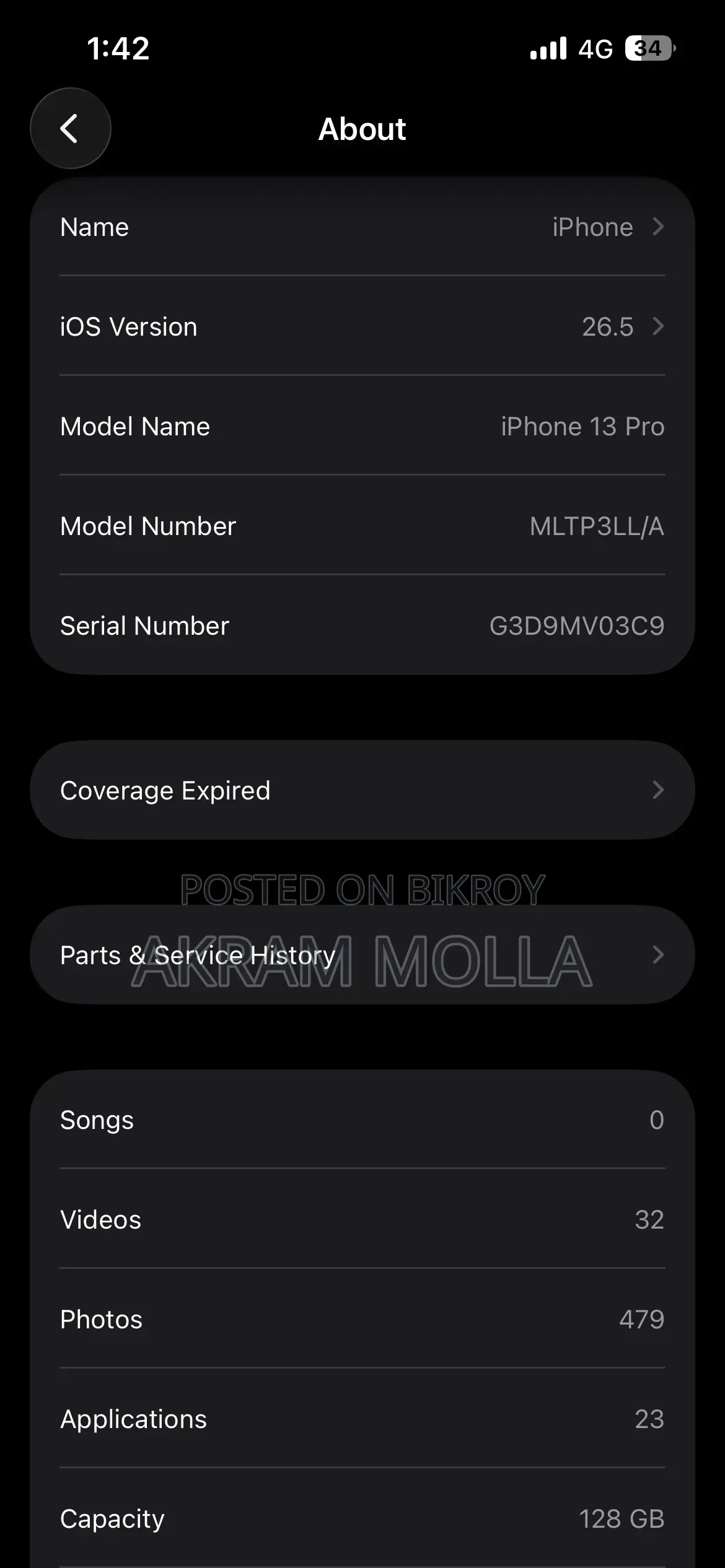 Apple iPhone 13 Pro 128 GB Black