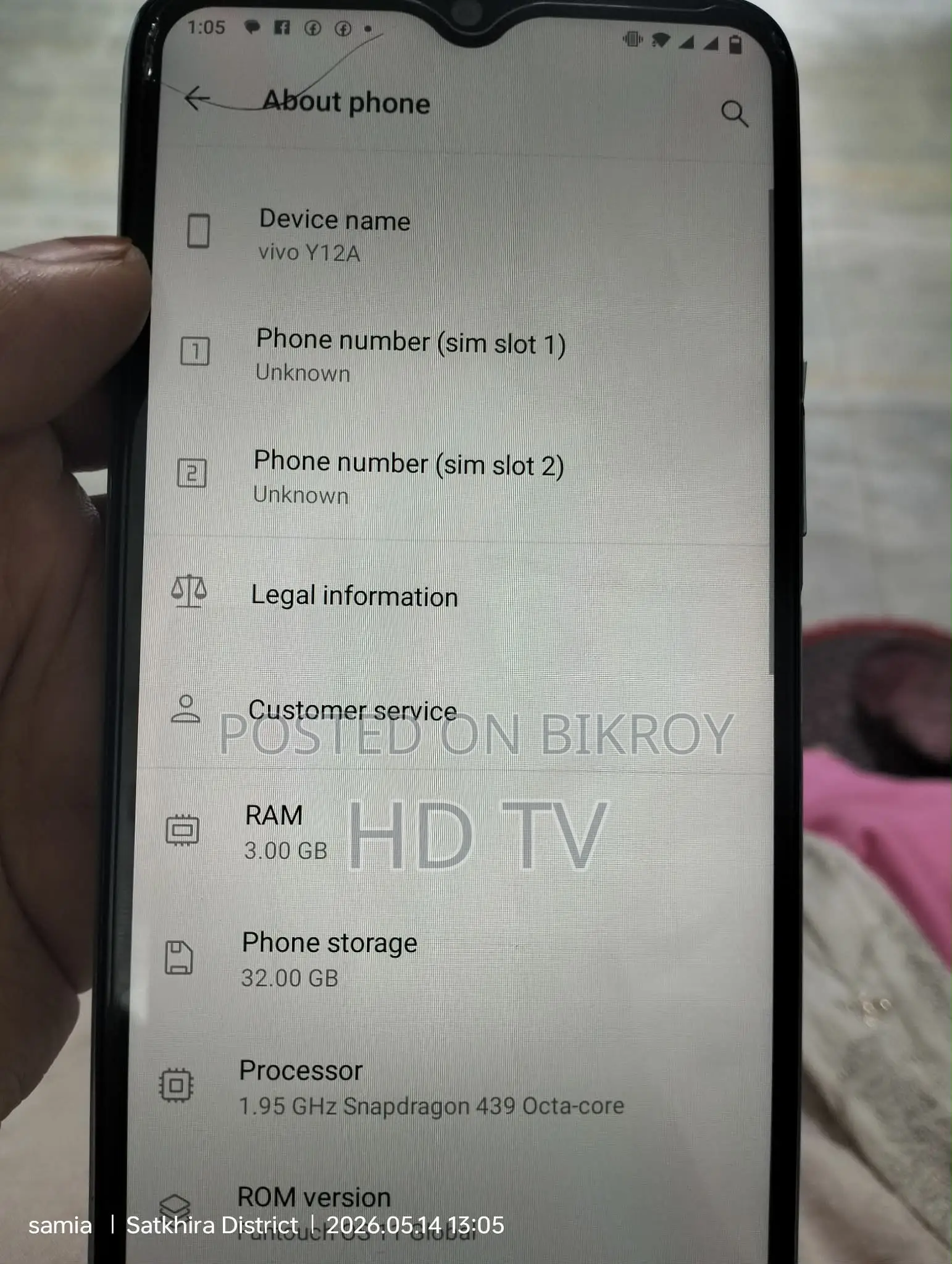 Vivo Y12 32 GB White