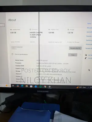 Desktop Computer 8GB Intel Core I5 HDD+SSD 1T