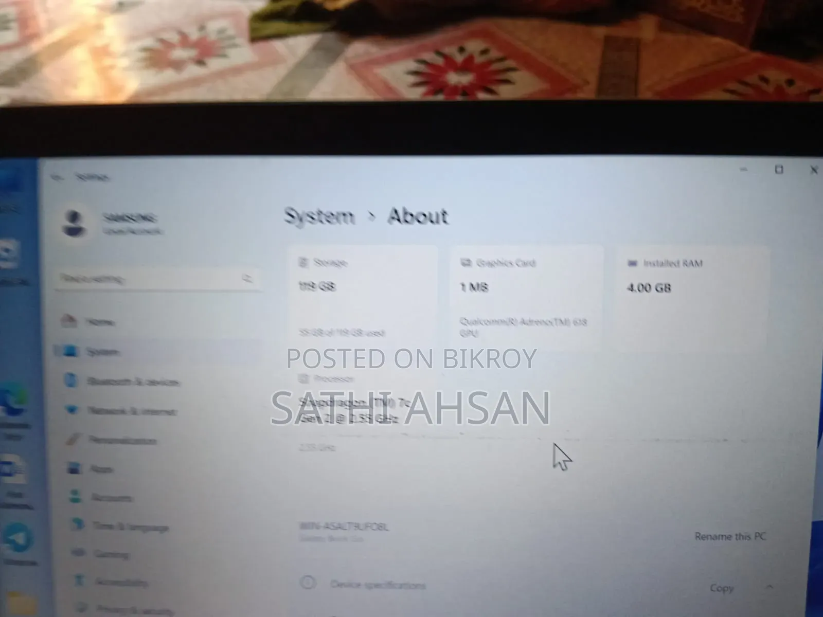 Laptop Samsung Galaxy Book4 4GB Nvidia HDD 16 GB
