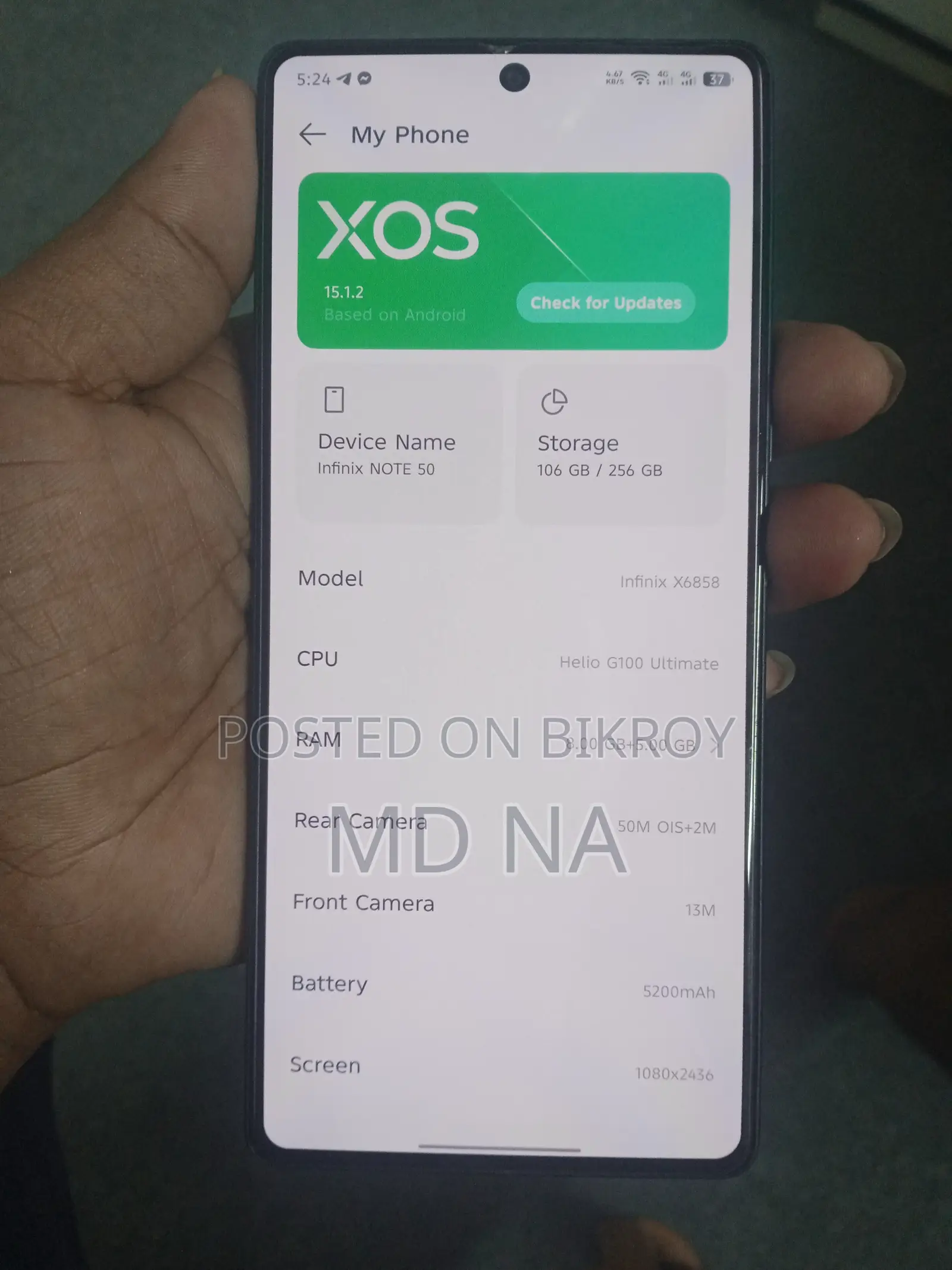 Infinix Note 5 64 GB Black