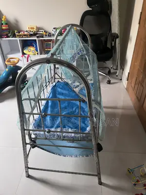 বেবি দোলনা / Baby Cradle Steel With Mosquito Net