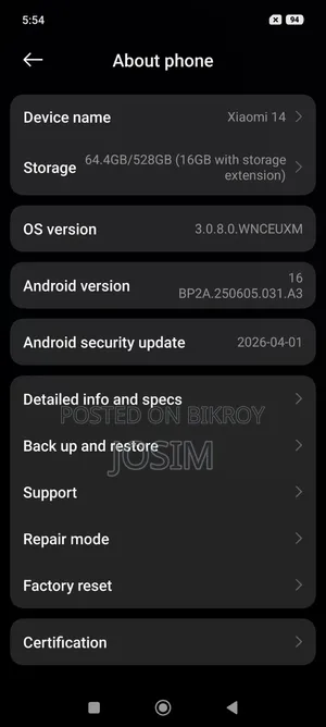 New Xiaomi Redmi 4 GB Black