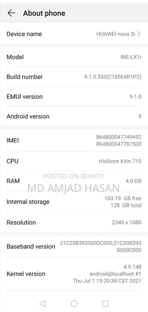 Huawei Nova 3i 128 GB Purple