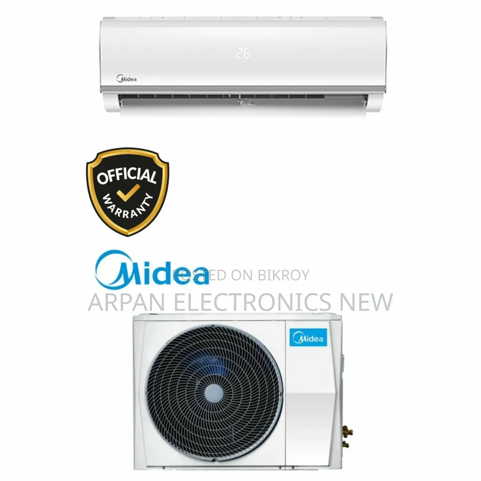 Midea Air-Conditioner 1.5 Ton Non-Inverter 5 Years Warranty