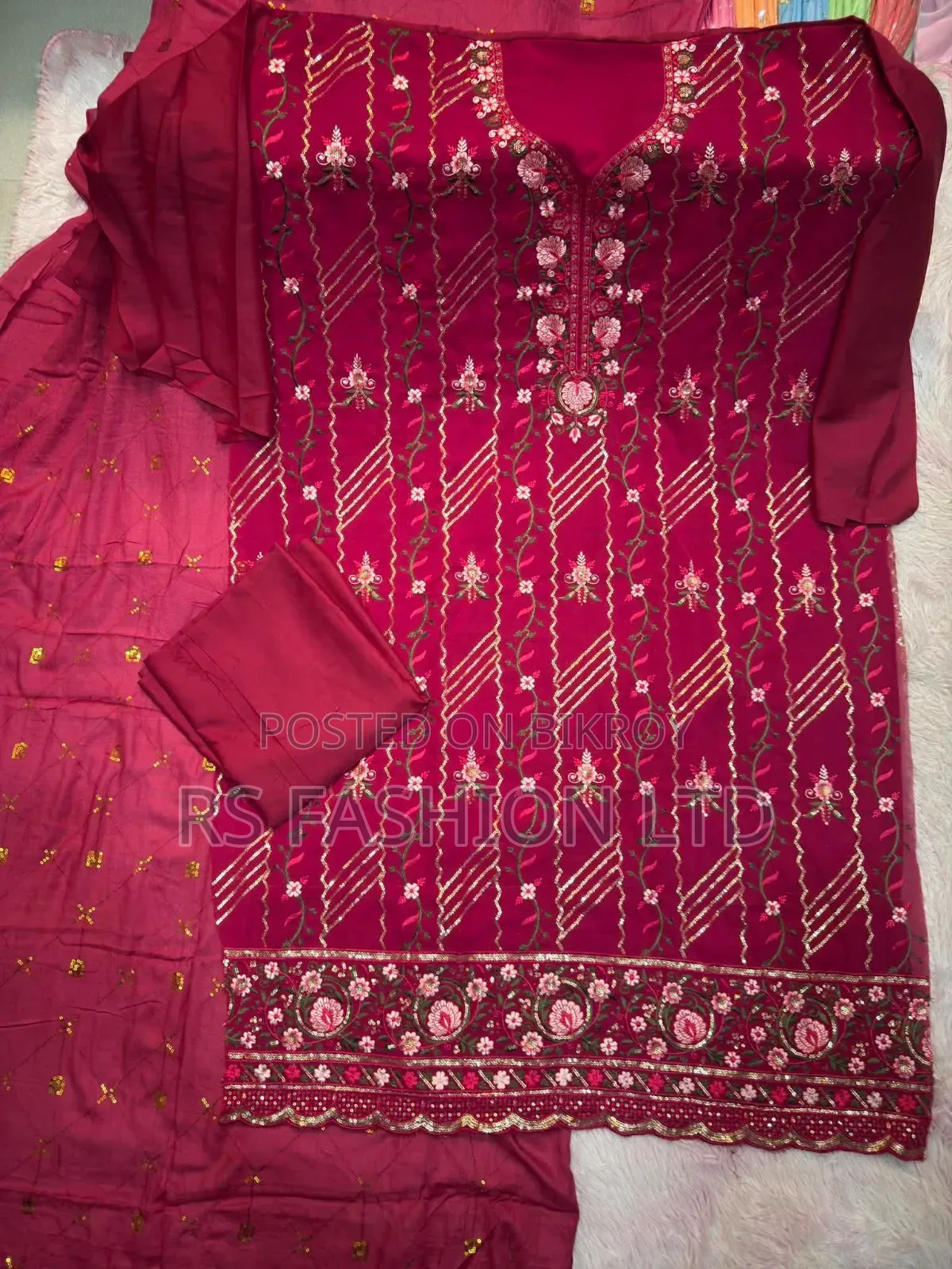 Premium Sequence Georgette Three Piece