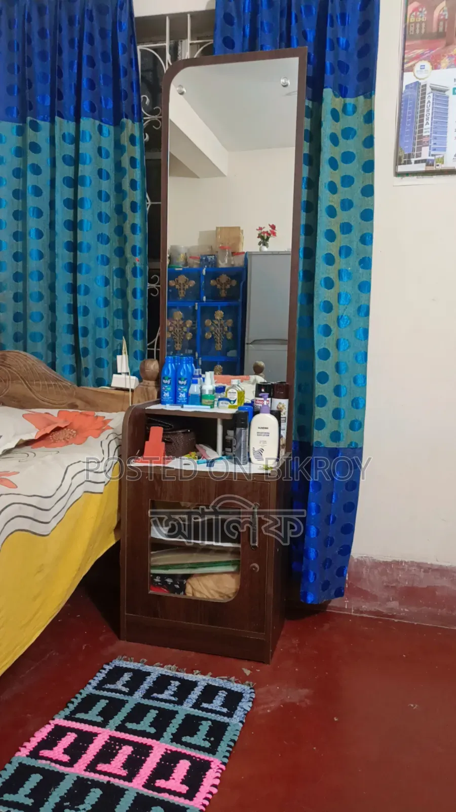 Bed, Mattress, and Dressing Table for Sale
