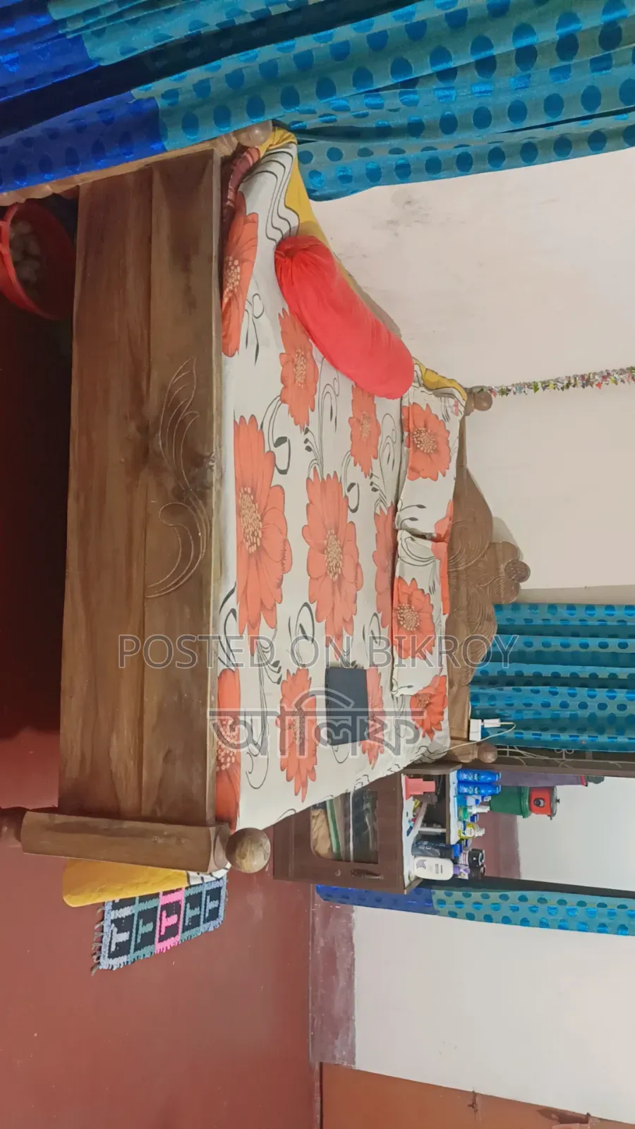 Bed, Mattress, and Dressing Table for Sale