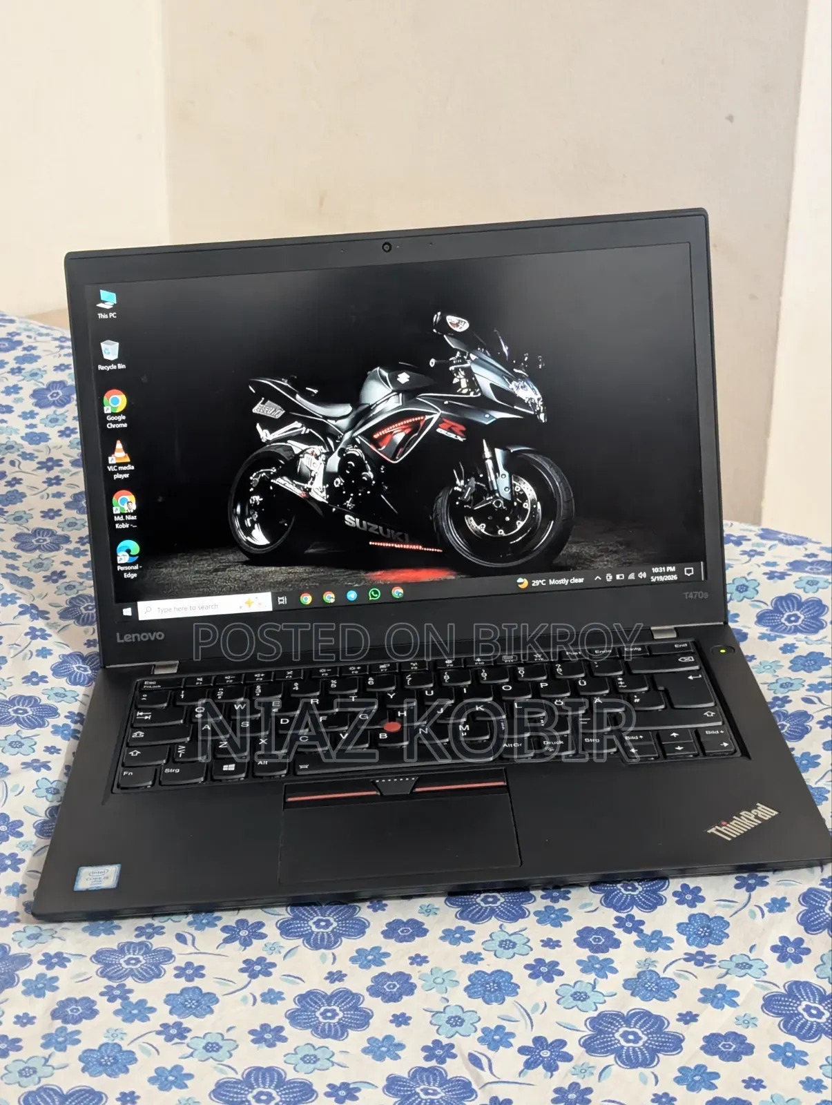 Laptop Lenovo ThinkPad T470s 8GB Intel Core i5 SSD 256GB