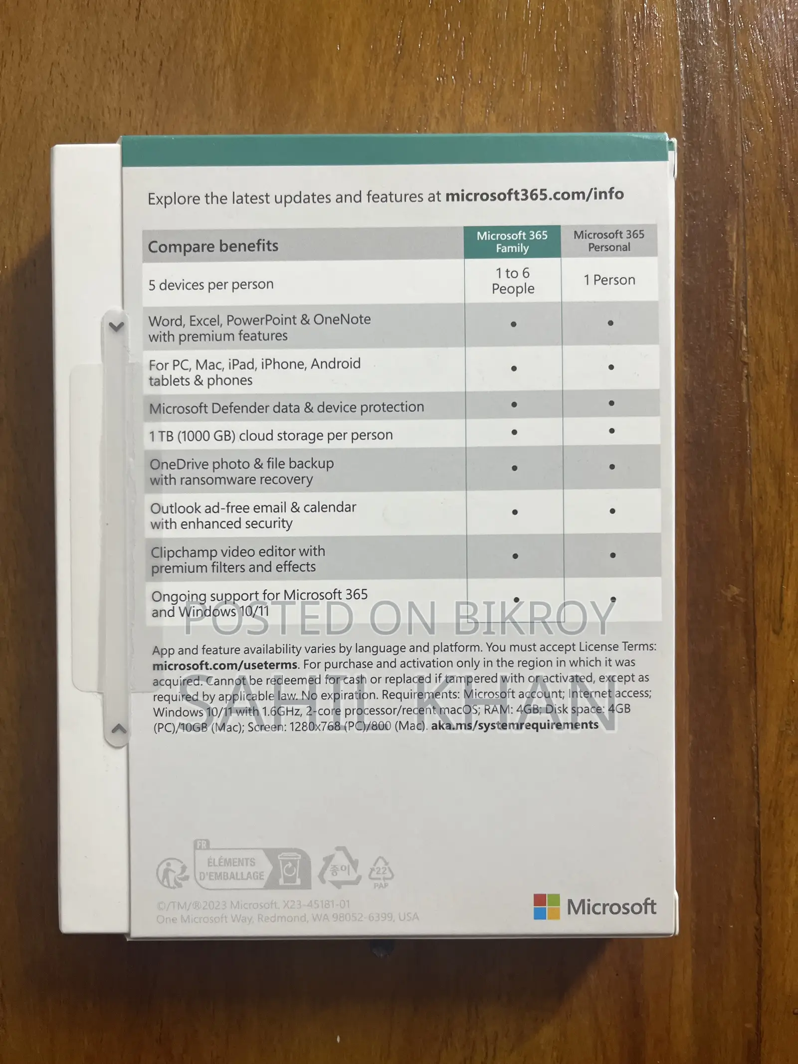 Microsoft 365 Family (1 Year Subscription/ Up to 6 People)
