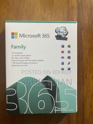 Microsoft 365 Family (1 Year Subscription/ Up to 6 People)
